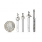 AMS-612 4-Piece Miniature Router Bit Pack