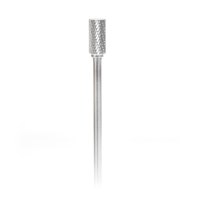 BURS-105 Solid Carbide Cylindrical Shape with No End Cut 1/2 Dia x 1 x 1/4 Shank Double Cut SA Burr Bit for Die-Grinders