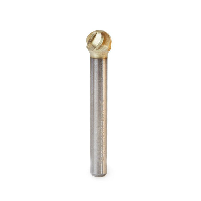 BURS-154NF Solid Carbide Ball Shape 3/8 Dia x 5/16 x 1/4 Shank Non-Ferrous ZrN Coated SD Burr Bit for Die-Grinders