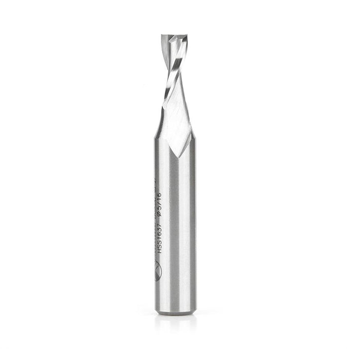 HSS1637 High Speed Steel (HSS) Double Flute Spiral Aluminum Cutting 5/16 Dia x 3/4 x 1/2 Inch Shank Up-Cut Router Bit