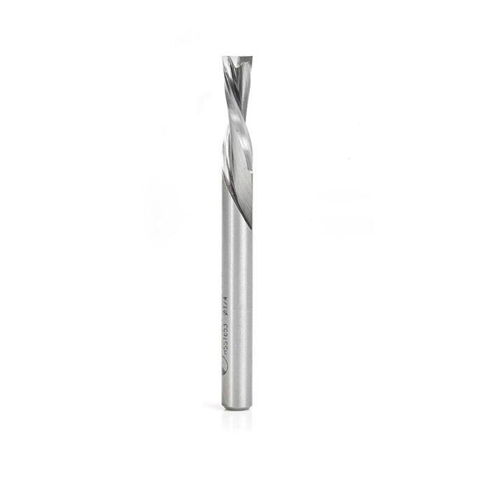 HSS1653 High Speed Steel (HSS) Double Flute Spiral Aluminum Cutting 1/4 Dia x 3/4 x 1/4 Inch Shank Down-Cut Router Bit