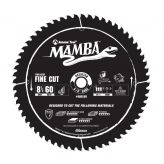 MA8560 Carbide Tipped Thin Kerf Fine Cut Mamba Contractor Series 8-1/2 Inch Dia x 60T, ATB+F, 8 Deg, 5/8 Bore Circular Saw Blade