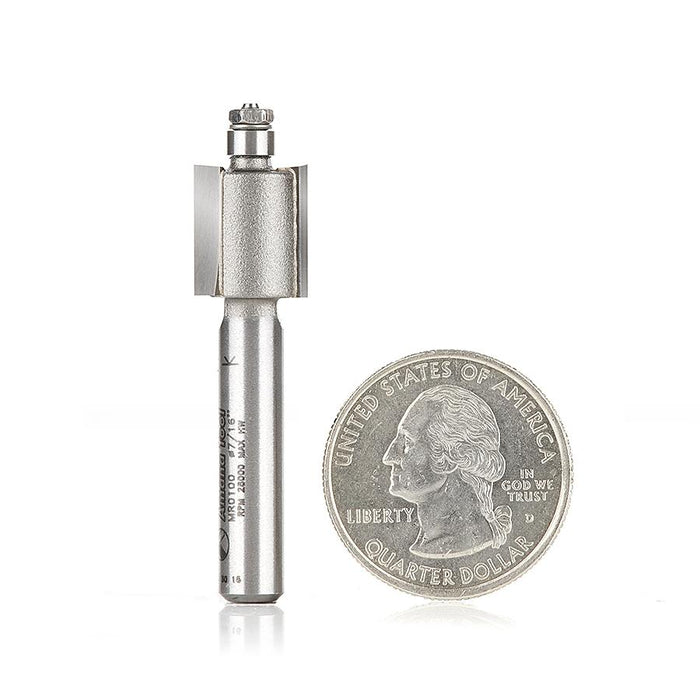 MR0100 Carbide Tipped Miniature Rabbet 7/16 Dia x 1/2 x 1/4 Inch with Mini 3/16 Dia Lower Ball Bearing